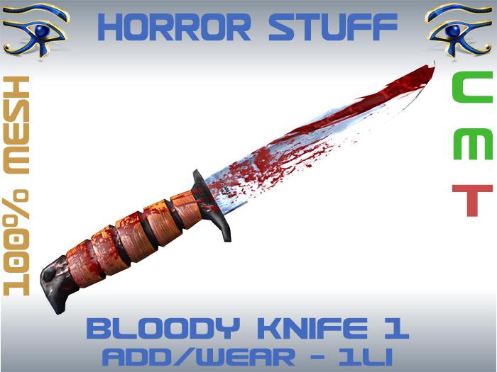 Second Life Marketplace HORROR STUFF BLOODY KNIFE